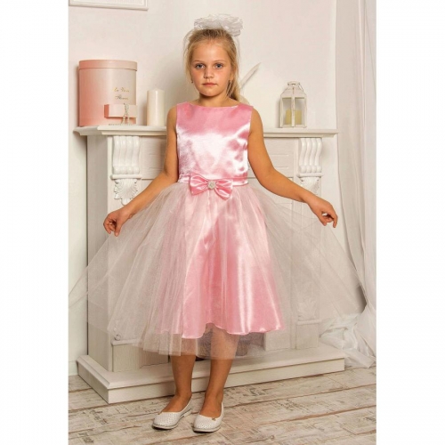Красивое нарядное платье Арт. Праздник 19-174-3 розовый
