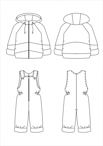 Комплект (куртка + полукомбинезон) Арт. Зайчонок 1024 серый; красный; т.синий фото 4