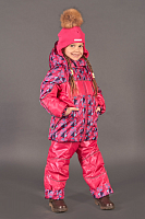 Комплект (куртка + полукомбинезон) зим Арт. Полярик 00201-15 фантазия; малина