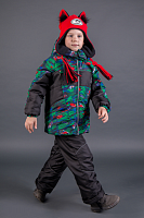 Комплект (куртка + полукомбинезон) зим Арт. Полярик 00201-21 шумахер; грин; черный