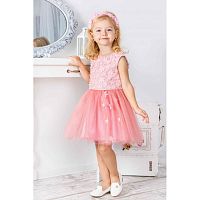 Маленькое платье для маленьких принцесс Арт. Праздник 18-152-2 розовый