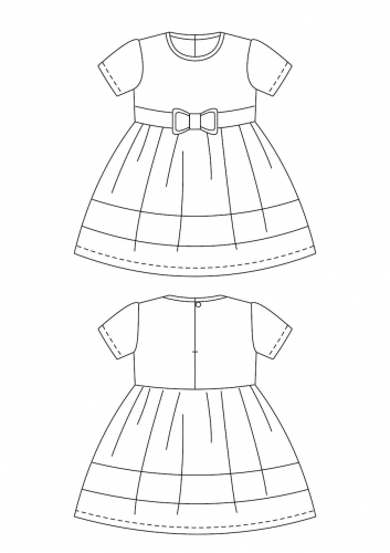 Платье Арт. Стрекоза 0085-2 белый; пион; т.синий фото 4