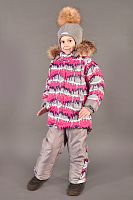 Комплект (куртка + полукомбинезон) зим. Арт. Умка зима 00163-20 малина сталактит; серый