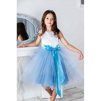 Стильное платье Арт. Праздник 18-150-3 голубой