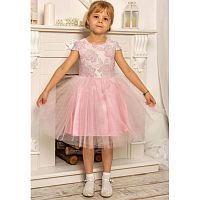 Красивое нарядное платье Арт. Праздник 19-166-1 розовый