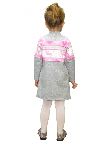 Платье Арт. Маруся 4214 розовый, серый фото 3
