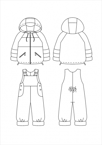 Комплект (куртка + полукомбинезон) Арт. Зайчонок 1046-2 серый; голубой; т.синий фото 2
