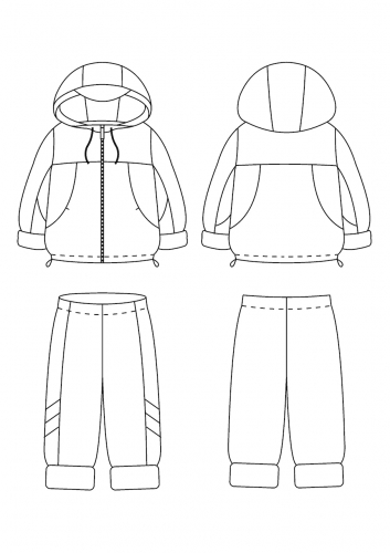 Комплект (куртка + брюки) Арт. Зайчонок  0874 т.синий; бордовый; бежевый фото 3