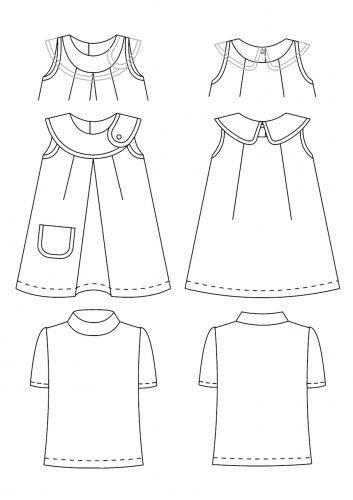 Комплект (платье + джемпер) Арт. Стрекоза 0042-1 белый; т.синий фото 2