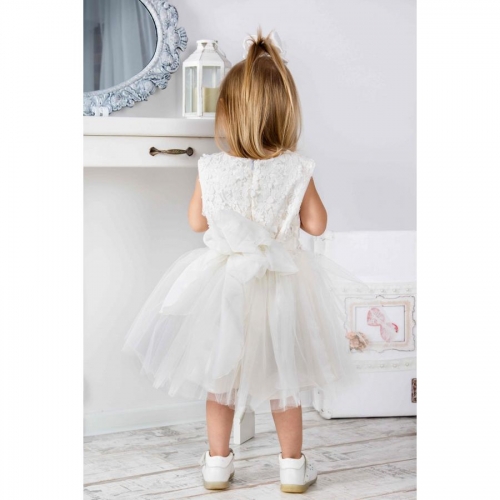Маленькое платье для маленьких принцесс Арт. Праздник 18-152-1 молочный фото 3