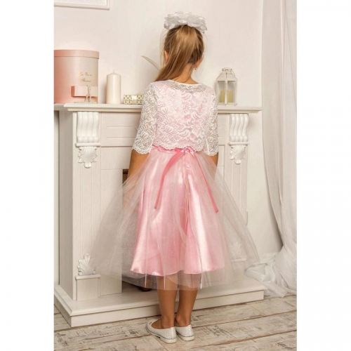 Комплект (жакет + праздничное платье) Арт. Праздник 19-173-2 розовый фото 2