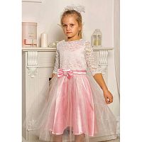 Комплект (жакет + праздничное платье) Арт. Праздник 19-173-2 розовый