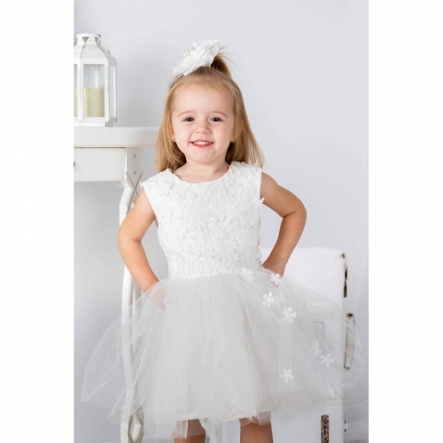 Маленькое платье для маленьких принцесс Арт. Праздник 18-152-1 молочный фото 2