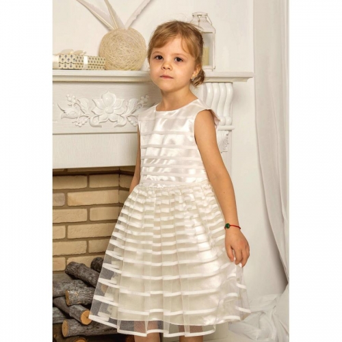 Красивое нарядное платье Арт. Праздник 19-170-2 белый фото 2