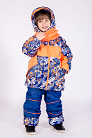 Комплект (куртка + полукомбинезон) зим Арт. Полярик 00201-9 протектор; оранж; василек