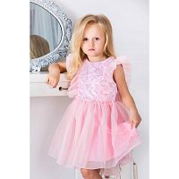 Очаровательное нарядное платье Арт. Праздник 18-149-2 розовый