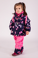 Комплект (куртка + брюки) д/с Арт. Актив с поясом 000801-1 бабочки; розовый; т.синий