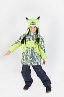 Комплект (куртка + полукомбинезон) зим Арт. Полярик 00201-1 айсберг; лайм
