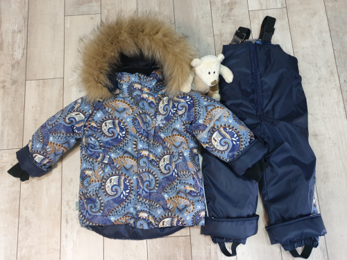 Комплект (куртка + полукомбинезон) зим. Арт. Умка зима 00163-7 восточный орнамент;  т.синий