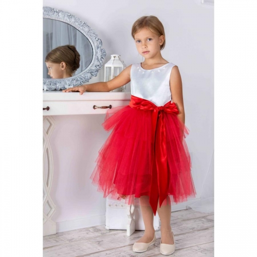 Стильное платье Арт. Праздник 18-150-2 красный фото 2