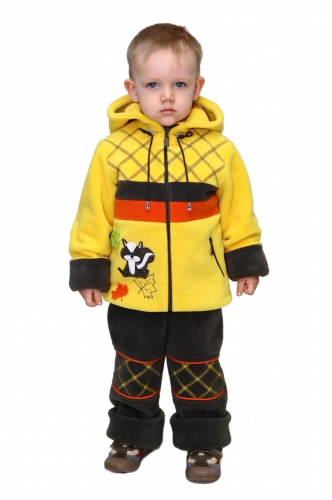 Комплект (куртка + полукомбинезон) Арт. Зайчонок 1022-1 желтый; коричневый